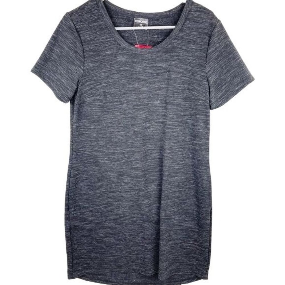 32 Degrees Heather Black Jersey Crew Neck Pullover High-low Dress Size M NWT